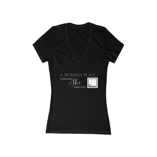 V-Neck Tee, Slim fit - Woman's Place